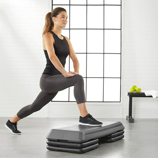 Home Fitness Aerobic Exercise Training 2 Level Adjustable Step Yoga Gym Stepper